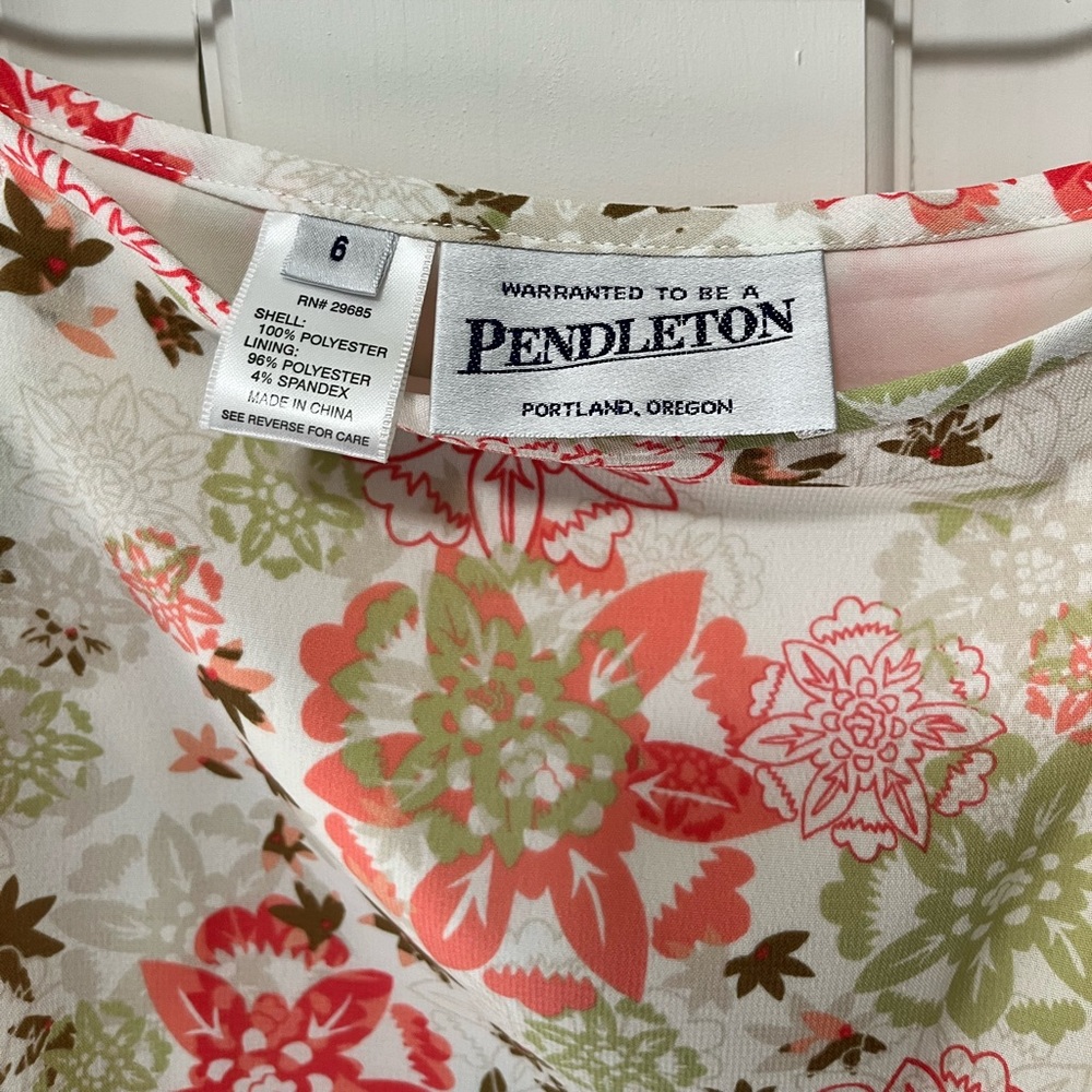 Pendleton women’s floral cream green maxi skirt summer Easter size 6 small - Picture 4 of 4